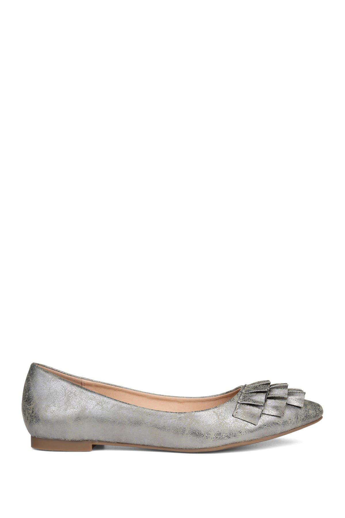Journee Collection Judy Flat - Wide Width, Alternate, color, Pewter
