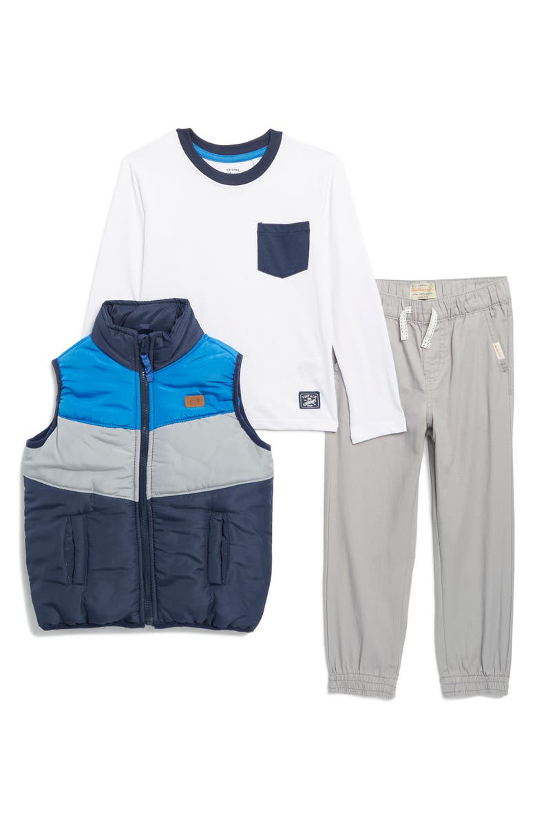 Weatherproof<sup>®</sup> Kids' 3-Piece Quilted Vest Set, Main, color, 