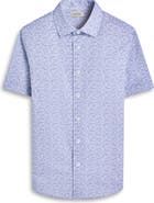 Bugatchi Miles OoohCotton® Abstract Print Short Sleeve Button-Up Shirt