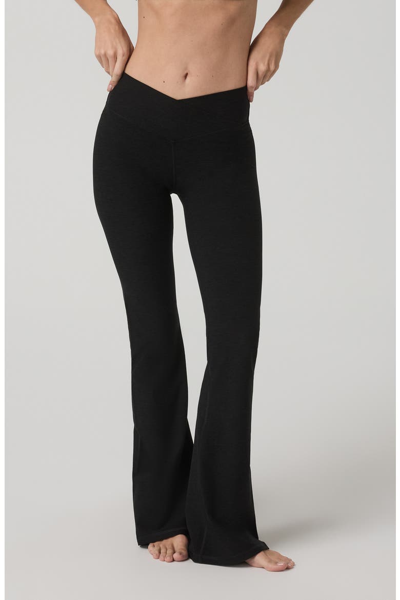 Elevation Rhythm Flare Pants, Main, color, BLACK HEATHER