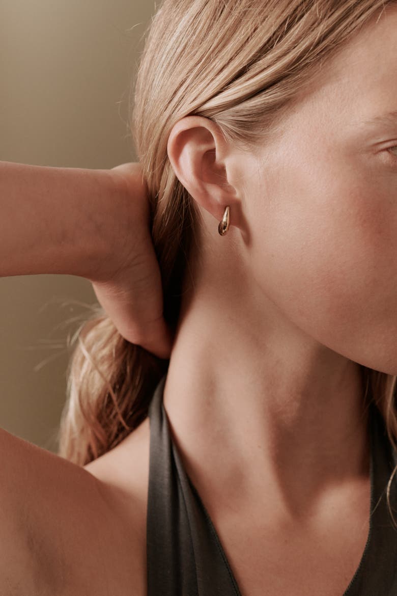 Asher Drop Studs, Alternate, color, Recycled Gold Vermeil