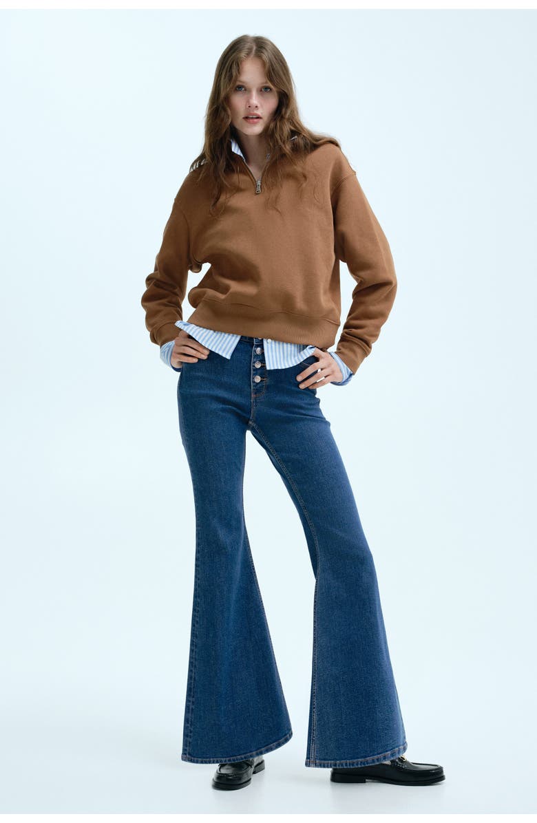 H&M Flared High Jeans, Main, color, Denim Blue