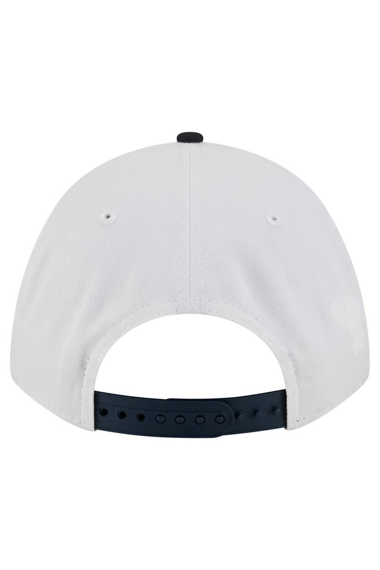 Men's New Era White/Navy Michigan Wolverines Arch Two-Tone Rope 9FORTY A-Frame M-Crown Adjustable Hat, Alternate, color, White