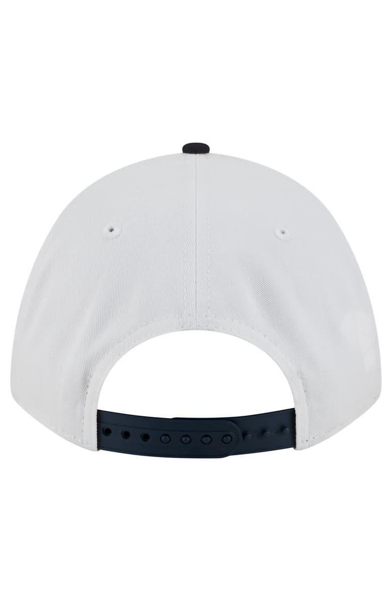 New Era Men
s New Era White/Navy Michigan Wolverines Arch Two-Tone Rope 9FORTY A-Frame M-Crown Adjustable Hat, Alternate, color, White