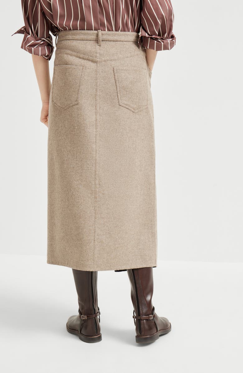 Brunello Cucinelli Hand-finished skirt, Alternate, color, Rope