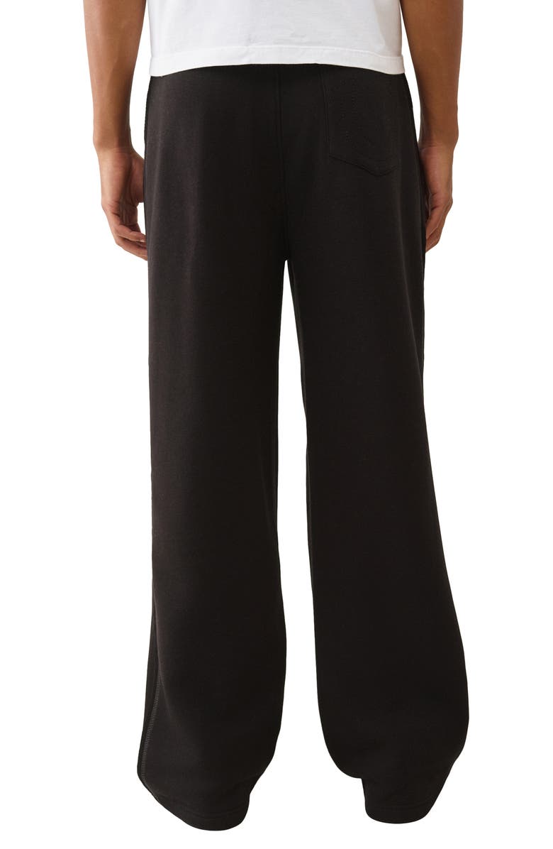 True Religion Rib Stitch Dept Baggy Sweatpants, Alternate, color, Jet Black