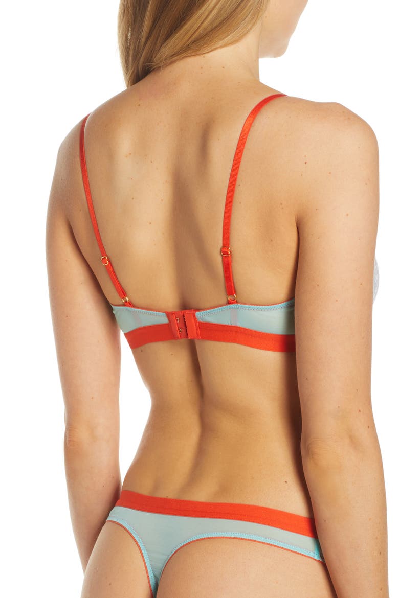 Sabina Underwire Balconette Bra, Alternate, color, TANGERINE