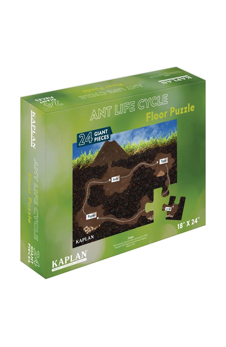 Kaplan Early Learning Company Life Cycle Floor Puzzle from Egg to Ant - 24 Pieces, Alternate, color, Brown