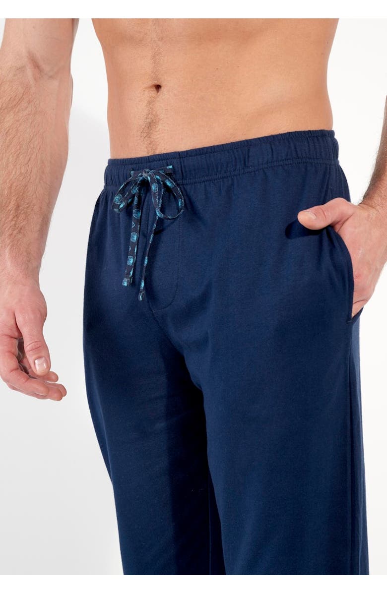 HOM Cairo Long Pajama Set, Alternate, color, Navy Print