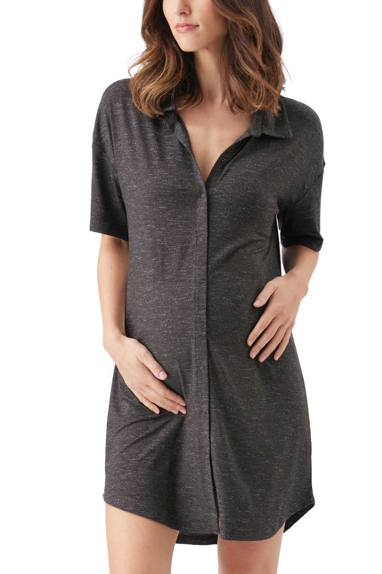 Dreamy Night Shirt, Main, color, Granite