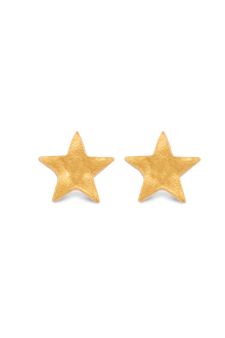 Star Stud Earrings, Main, color, Gold 18k