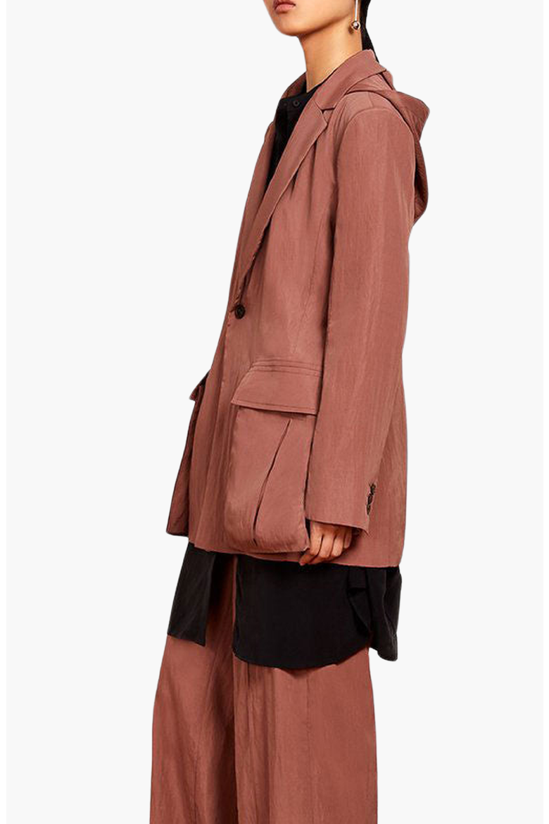 Removable Cargo Pocket Blazer, Main, color, Mauve / Dusty Rose
