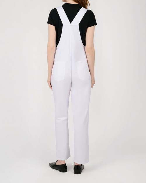 Weworewhat Basic Straight Leg Overall In White