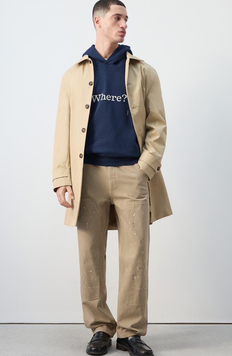 MANGO x Fantastic Man Where? Graphic Hoodie, Alternate, color, Ink Blue