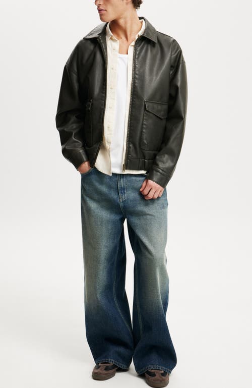 COTTON ON CROPPED OXFORD LONG SLEEVE SHIRT