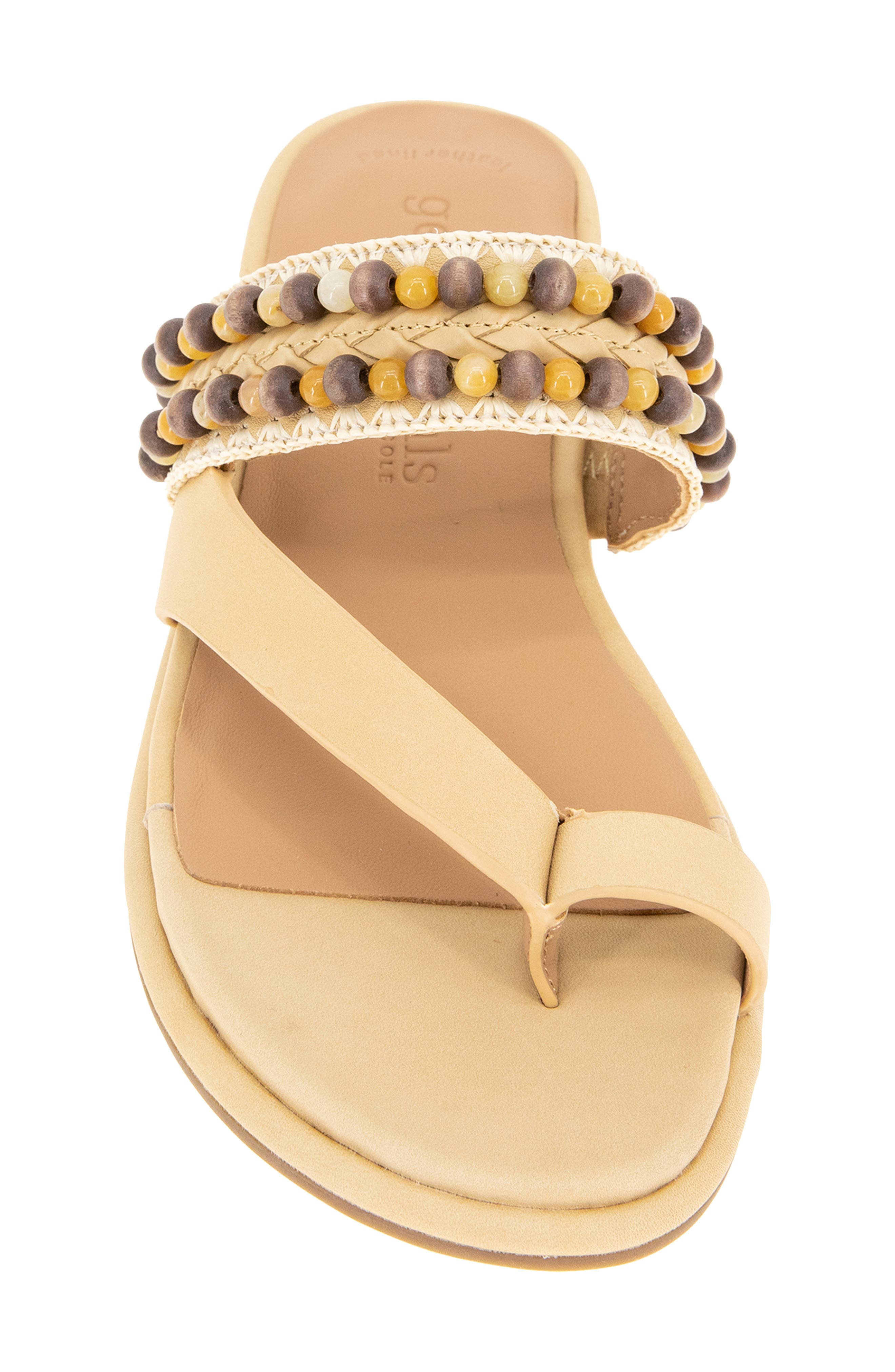 Lentini Toe Loop Sandal, Alternate, color, TAN LEATHER