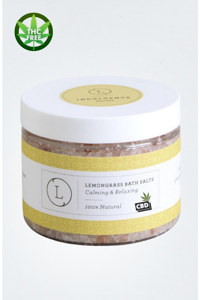 CBD Grapefruit Natural Bath Salt Soak, Main, color, None