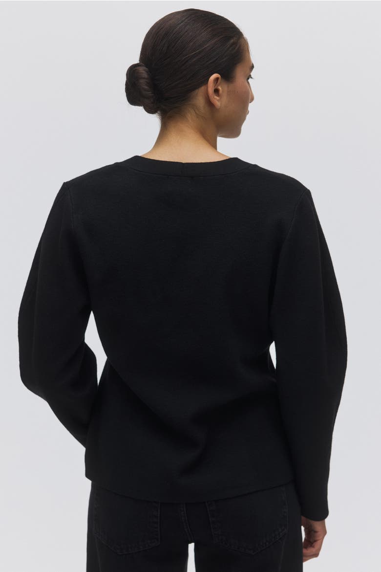 Knitted Cardigan, Alternate, color, Black