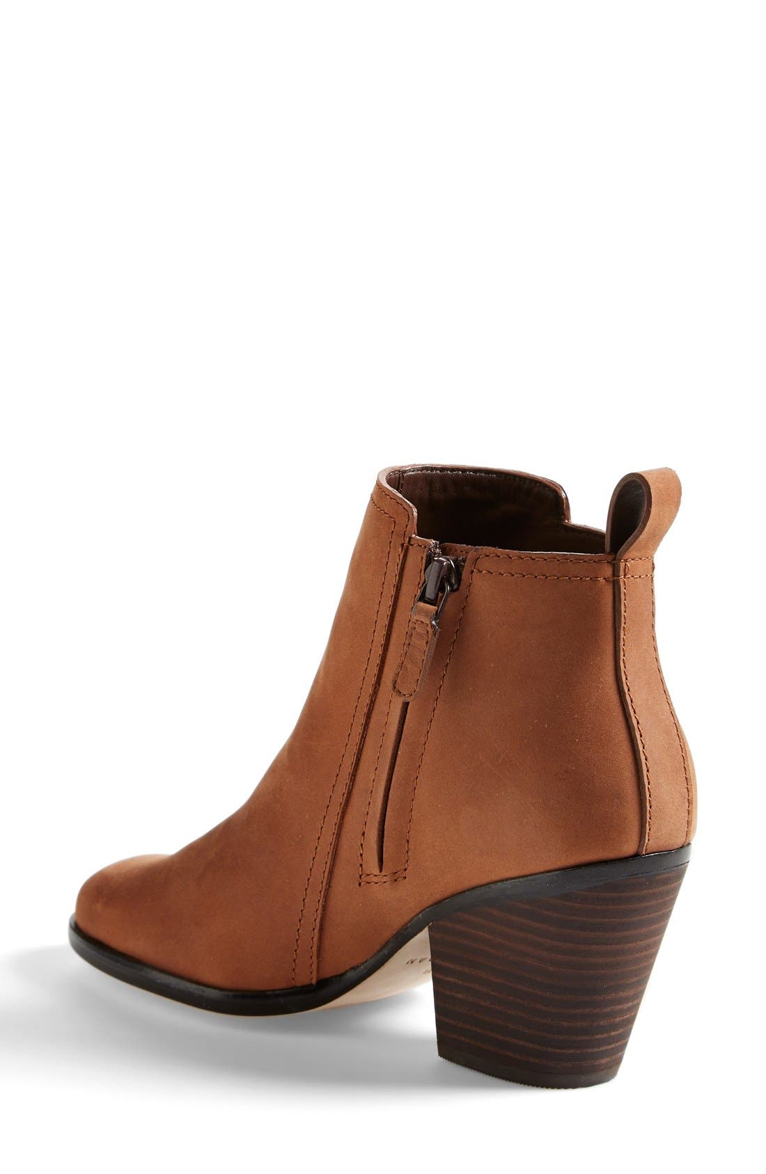 'Chesney' Round Toe Bootie, Alternate, color, COGNAC LEATHER