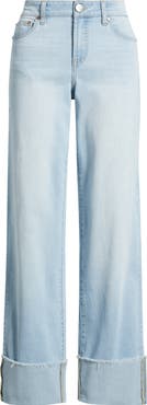 1822 Denim Cuffed Mid Rise Ankle Straight Leg Jeans