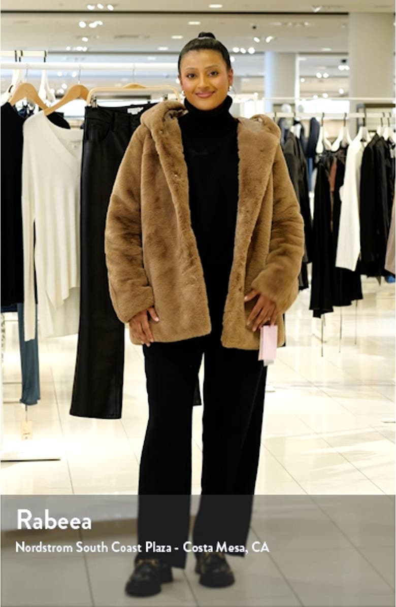 Faux Fur Hooded Coat, sales video thumbnail