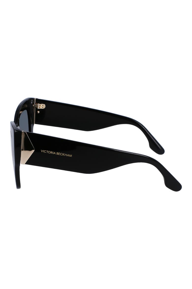 51mm Butterfly Sunglasses, Alternate, color, BLACK