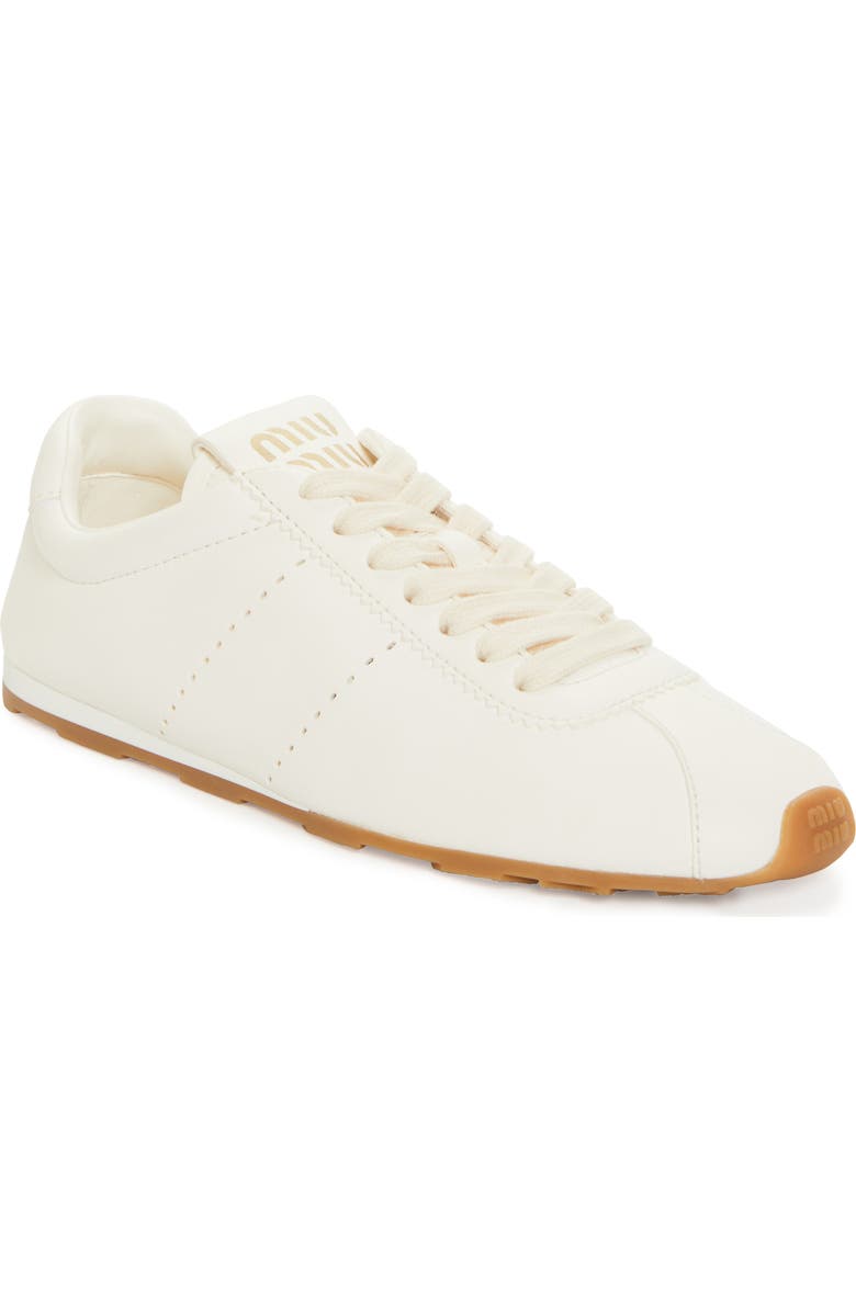 Miu Miu Leather Low Top Sneaker, Main, color,