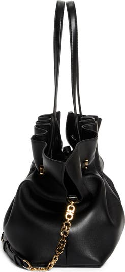 FERRAGAMO Gancio Piercing Soft Leather Shoulder Bag | Nordstrom