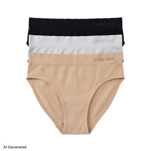 Mid Rise Bikini Brief Soft Fit Seamless 3 Pack Panties