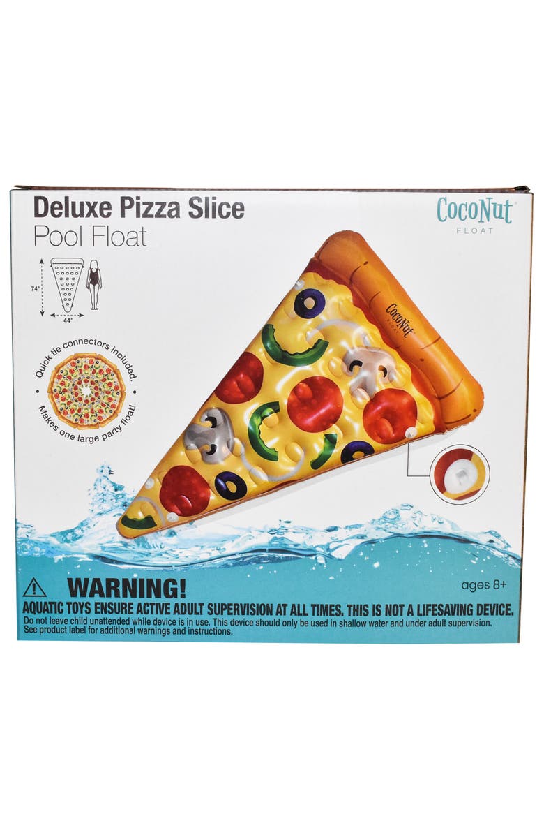 Coconut Float Pizza Slice Pool Float 74 Inch x 44 Inch, Alternate, color, Multicolored