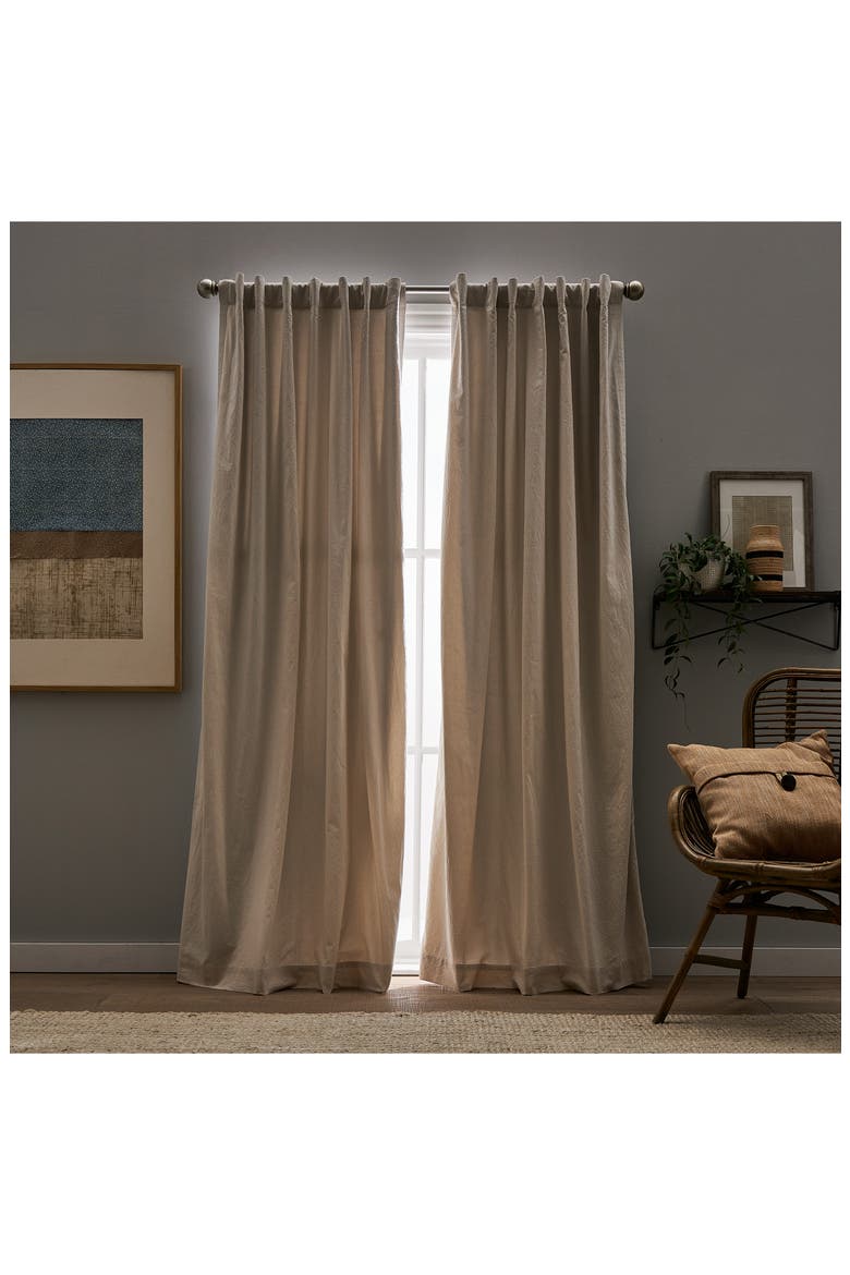 Sanctuary Set of 2 Lined Linen Curtain Panels, Alternate, color, LINEN