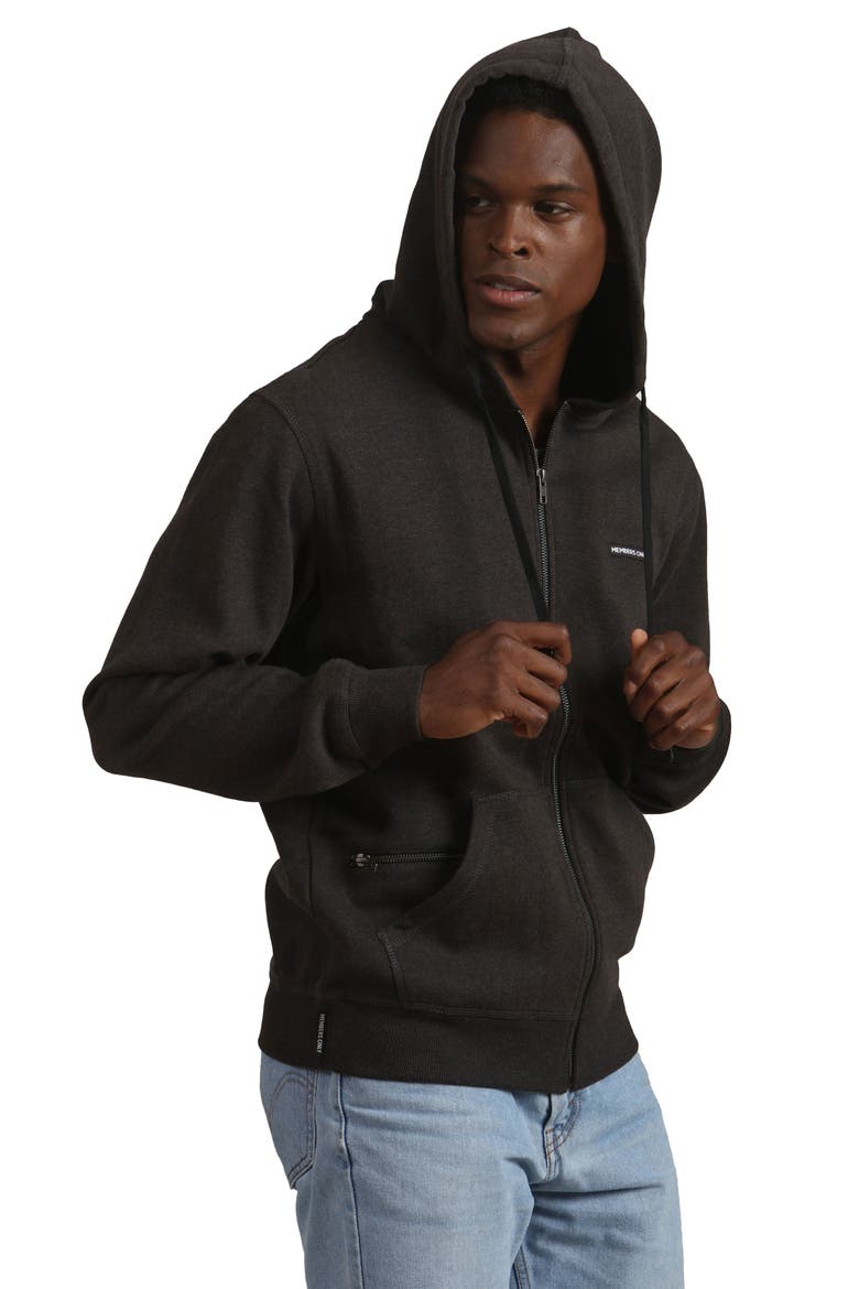 Brooklyn Zip-Up Hoodie, Main, color, Charcoal
