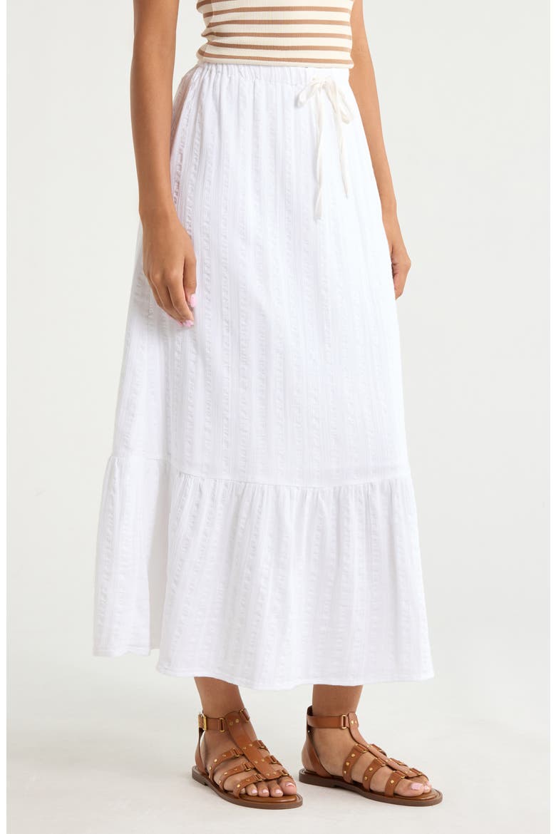Dune Tie Waist Maxi Skirt, Alternate, color, WHITE