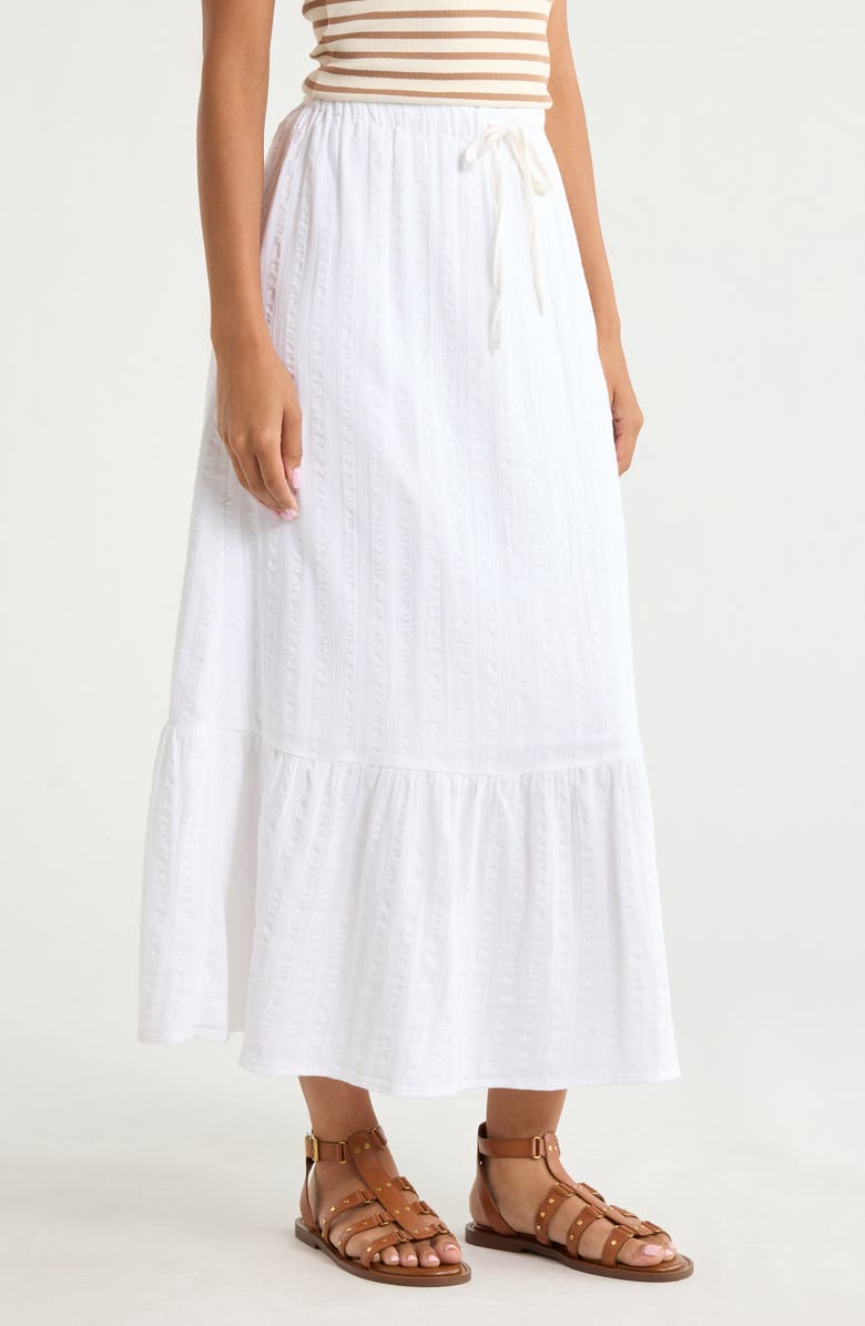 Faherty Dune Tie Waist Maxi Skirt, Alternate, color, White