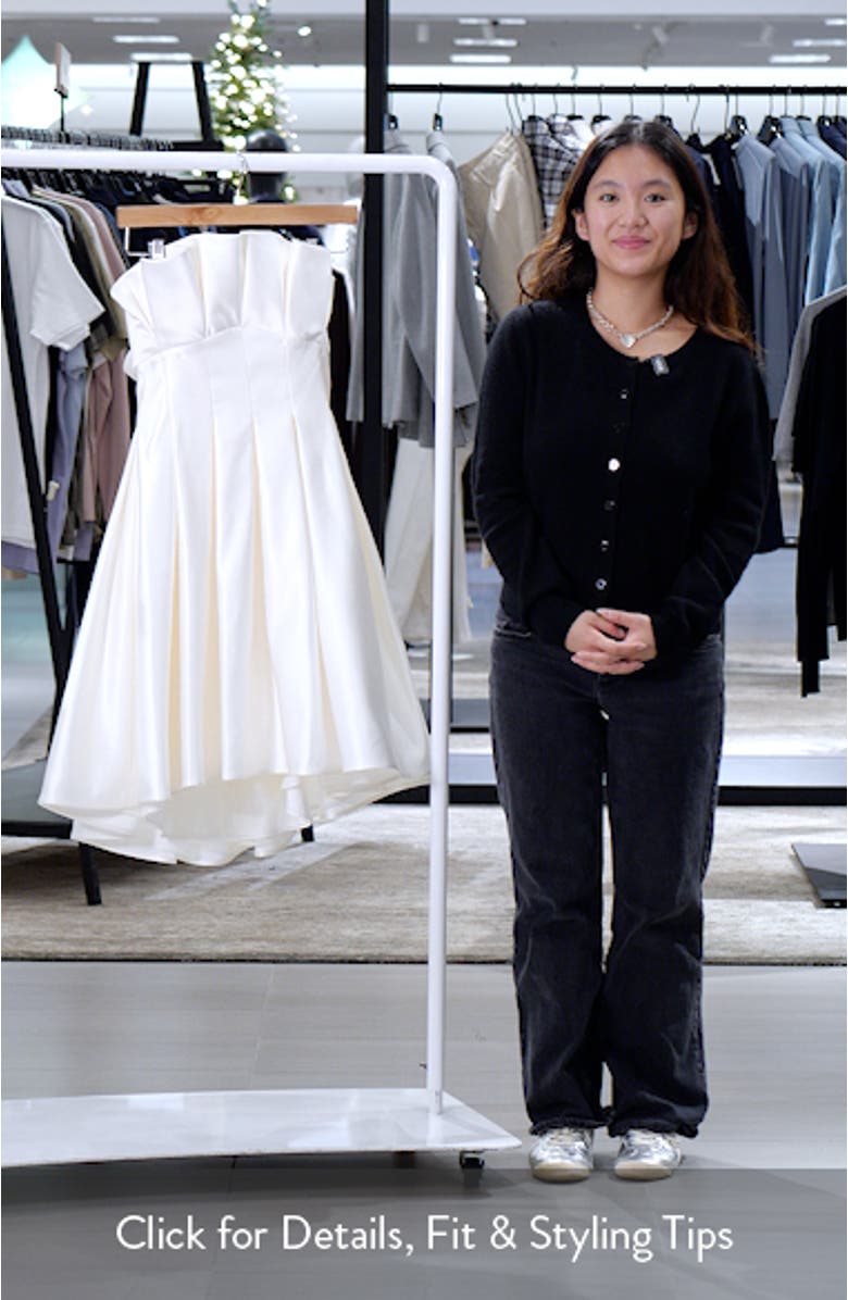 Pleated Strapless Fit & Flare Cocktail Dress, sales video thumbnail