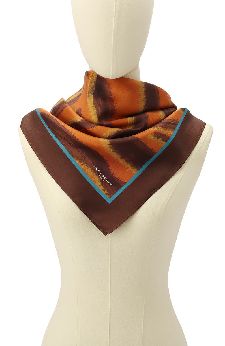 Kurt Geiger London Tiger Square Scarf, Alternate, color, Hawaiian Sunset