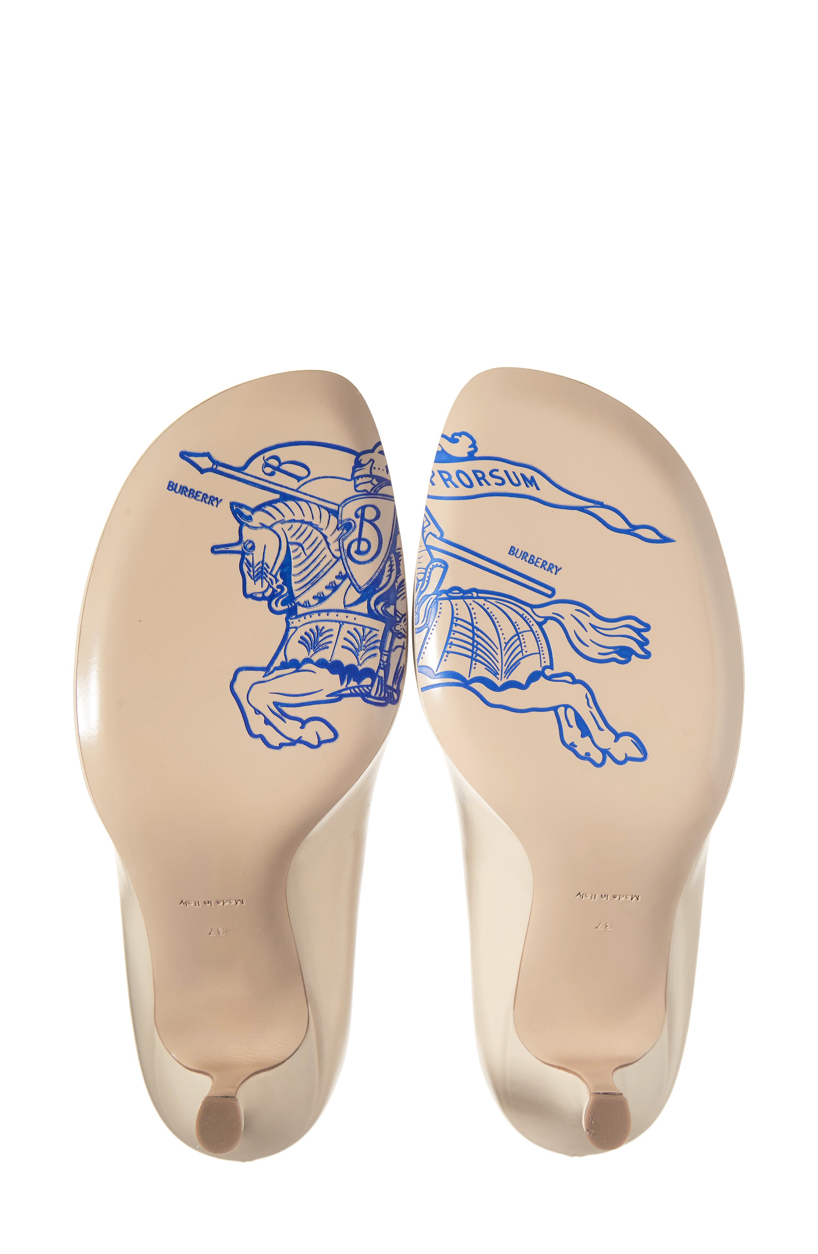 Burberry Rounded Toe Pump, Alternate, color, Ivory