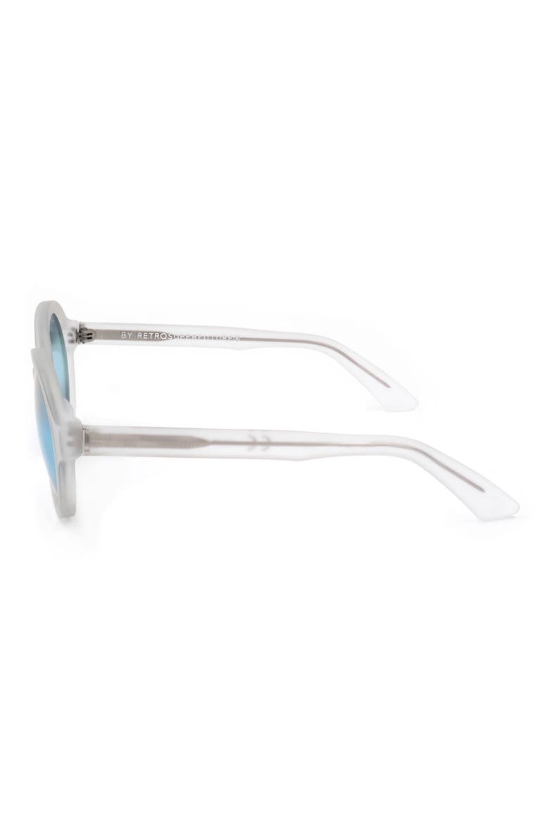 54mm Round Sunglasses, Alternate, color, WHITE