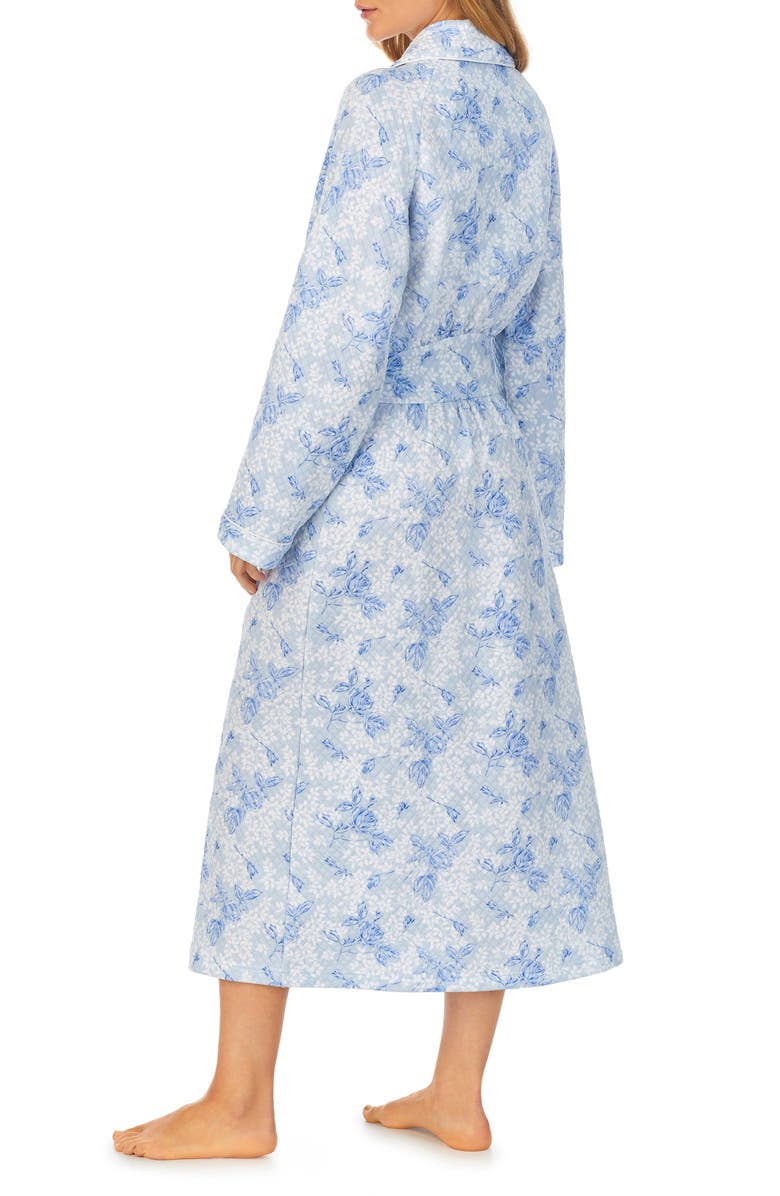 Eileen West Shawl Collar Quilted Cotton Ballet Robe, Alternate, color,