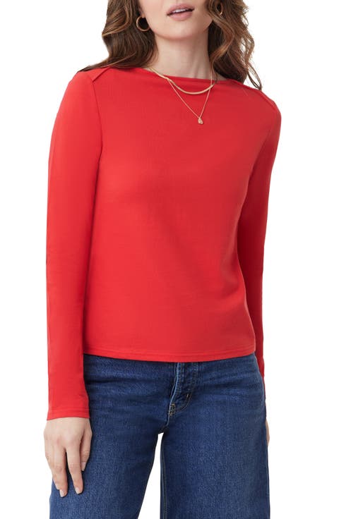 Boat Neck Knit Top