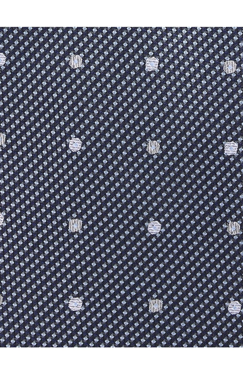 Oak Hill Premium by DXL Textured Dot Silk Tie, Alternate, color, Grey
