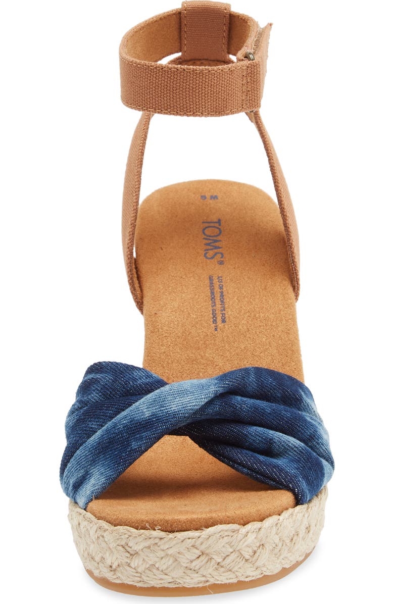 TOMS Marisela Wedge Sandal, Alternate, color, Navy
