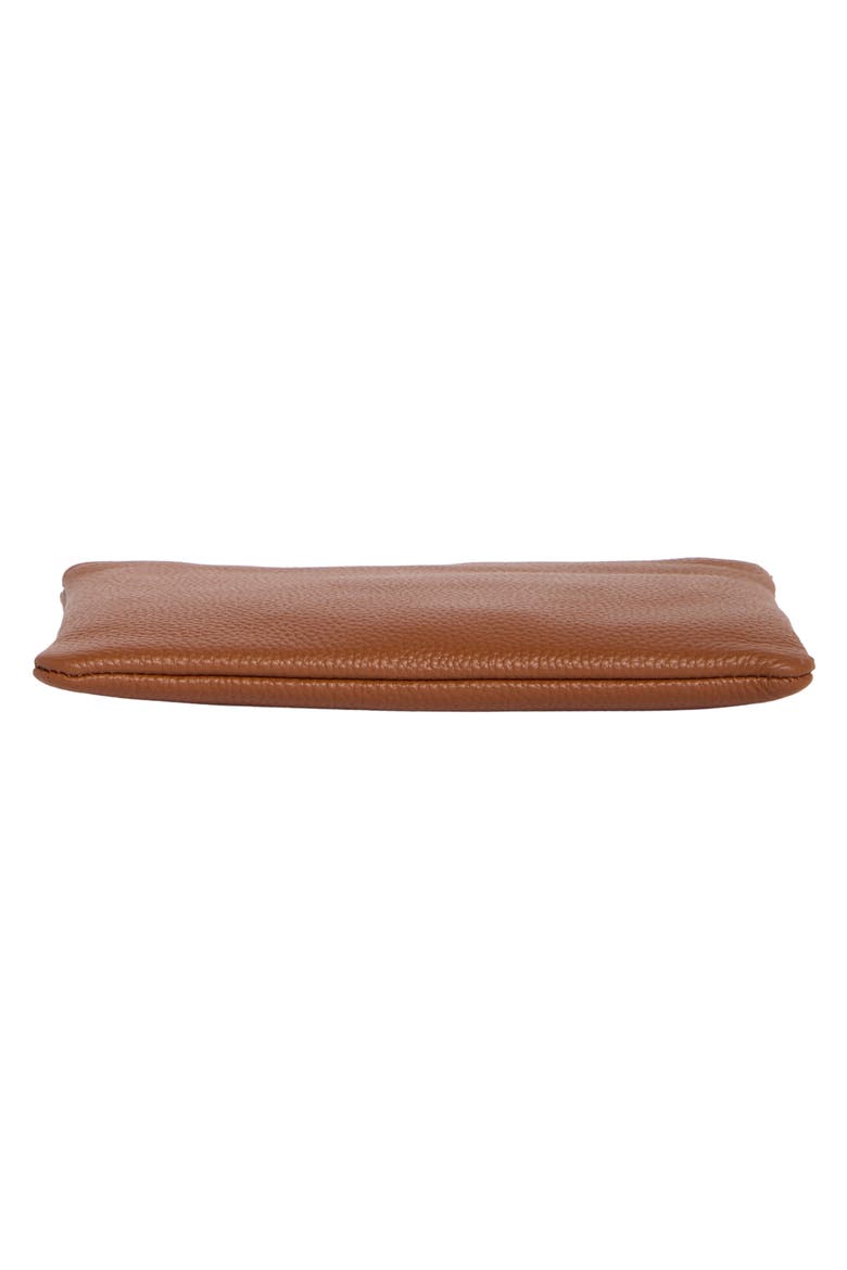 Pebbled Wristlet, Alternate, color, COGNAC