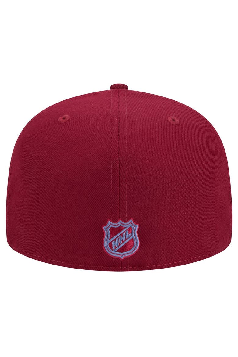 Men's New Era Burgundy Colorado Avalanche Core 59FIFTY Fitted Hat, Alternate, color, Burgundy