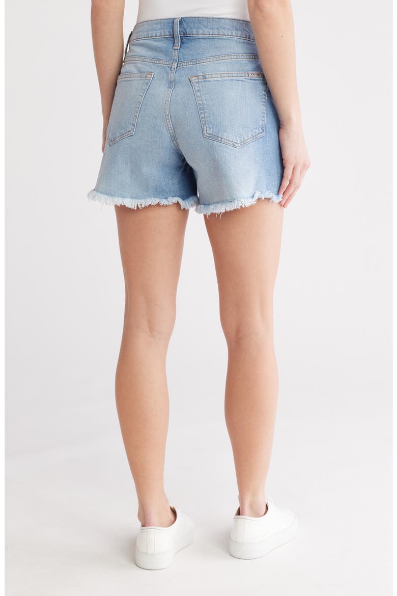 Relaxed High Waist Cutoff Denim Shorts, Alternate, color, CZECHIA
