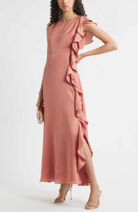 Chelsea28 Asymmetric Ruffle A-Line Dress