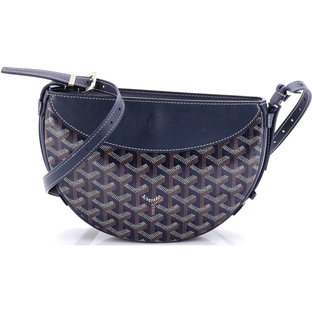 Pre-owned Goyard Goyard Hirondelle Shoulder Bag Coated Canvas And Leather In Orange