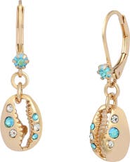 Betsey Johnson Shell Leverback Earrings