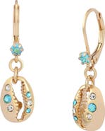 Betsey Johnson Shell Leverback Earrings