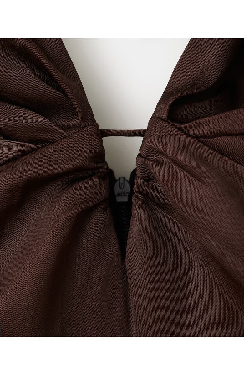 MANGO Mono Deep V-Neck Sleeveless Jumpsuit, Alternate, color, Chocolate